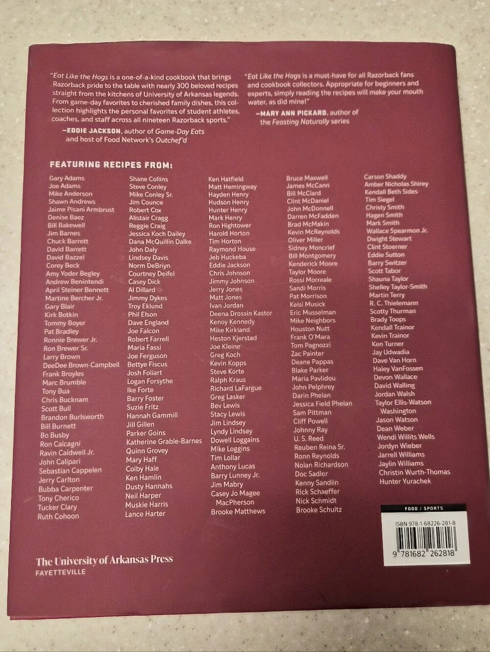 Eat Like the Hogs: A Collection of Favorite Recipes from Razorback Greats